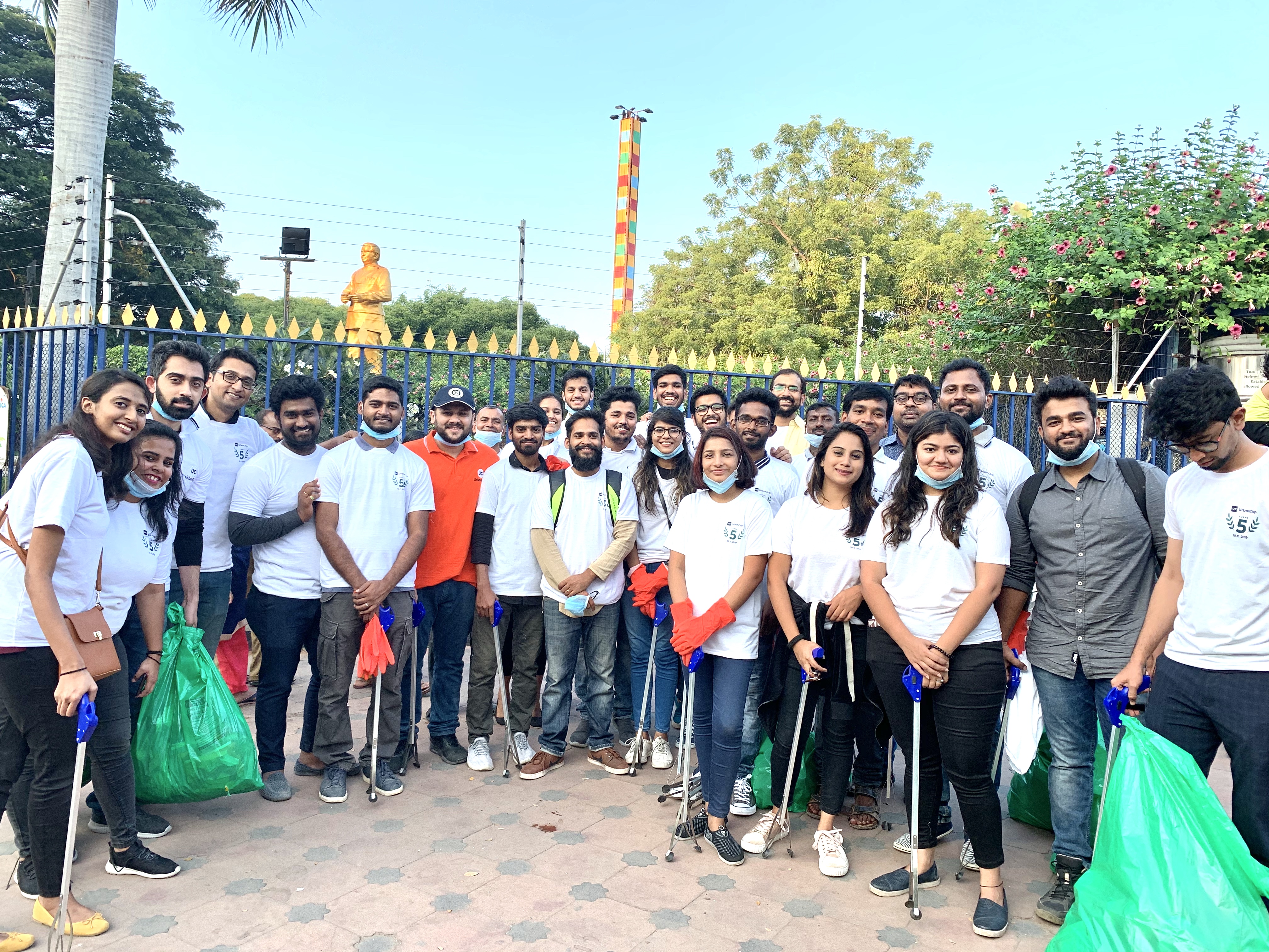 Team doing cleaning work in covid time